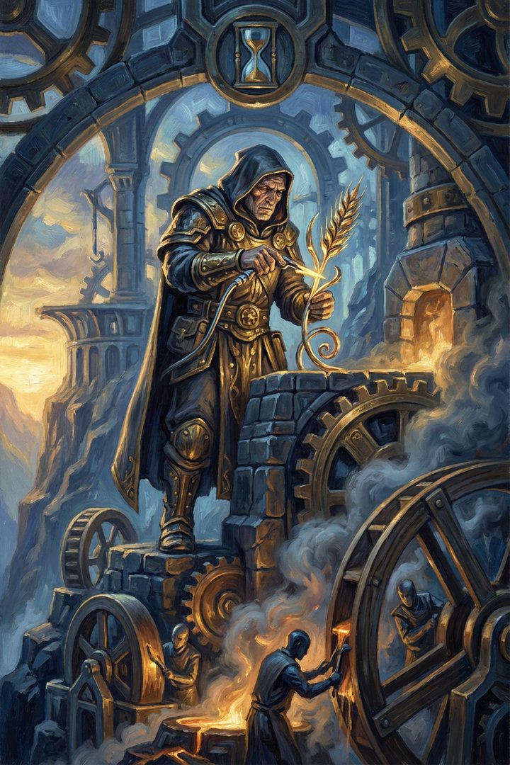 Long Grain: an original painted scene, an illustrated scene