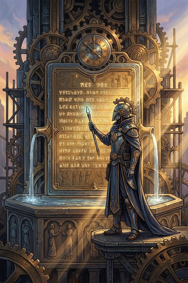 The Given Credit: an original painted scene, an illustrated scene