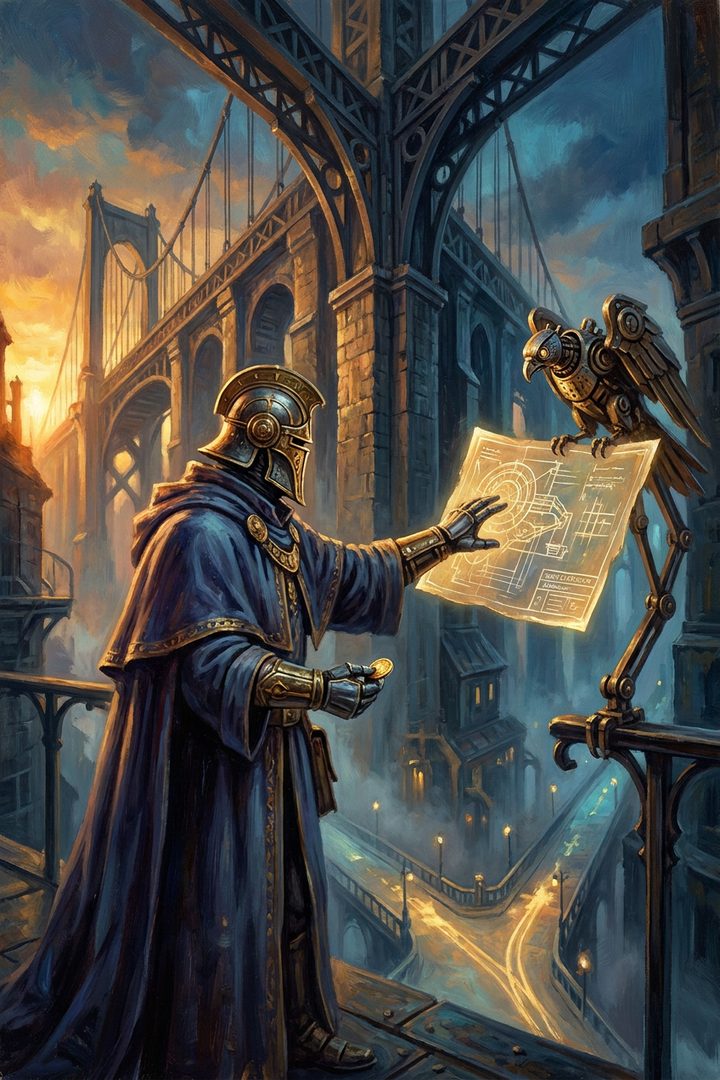 Two Offers: an original painted scene, an illustrated scene