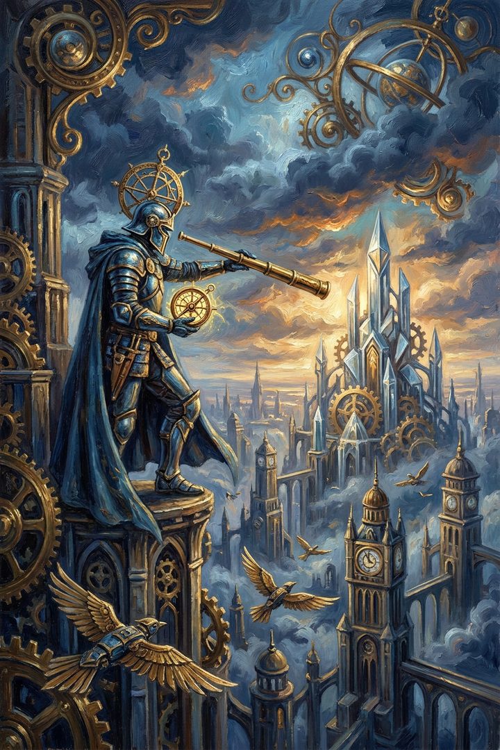 The Named Ambition: an original painted scene, an illustrated scene