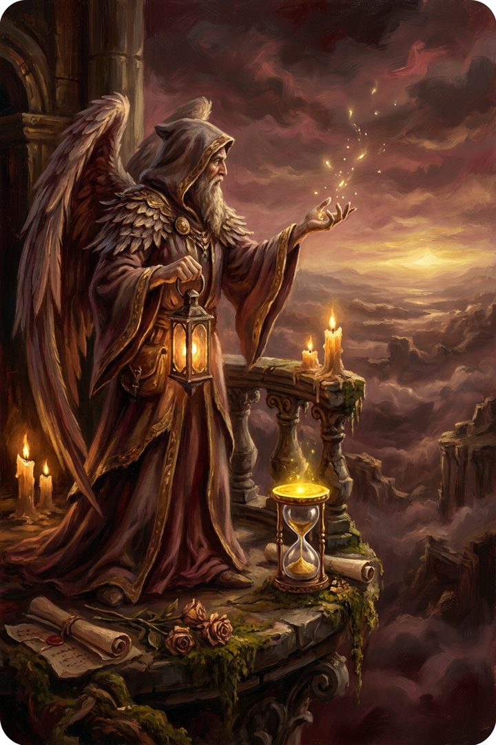 First Light: an original painted scene, an illustrated scene