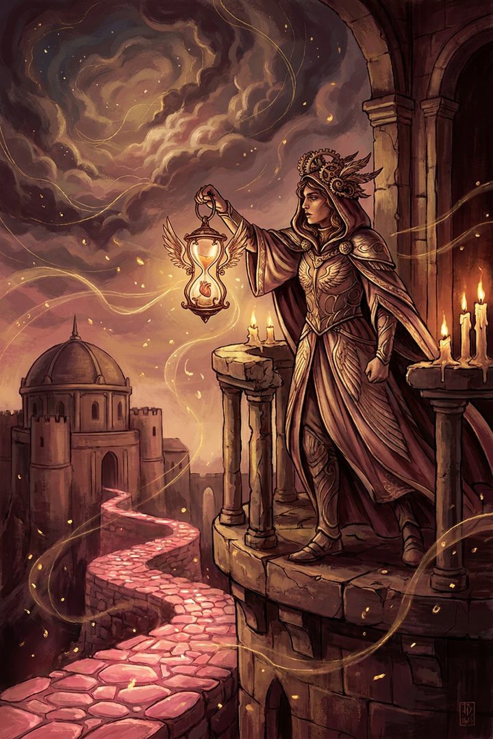 The Kept Promise: an original painted scene, an illustrated scene