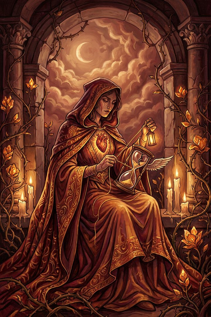 The Long Love: an original painted scene, an illustrated scene