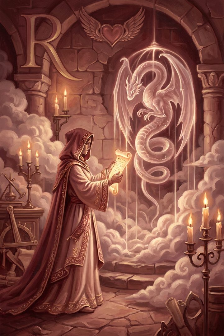 The Named Fear: an original painted scene, an illustrated scene
