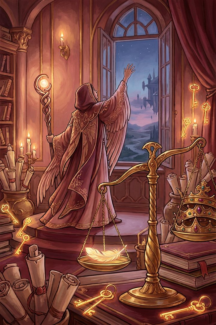 The Wider Room: an original painted scene, an illustrated scene