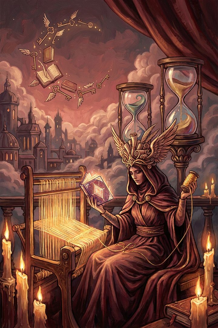 The New Story: an original painted scene, an illustrated scene