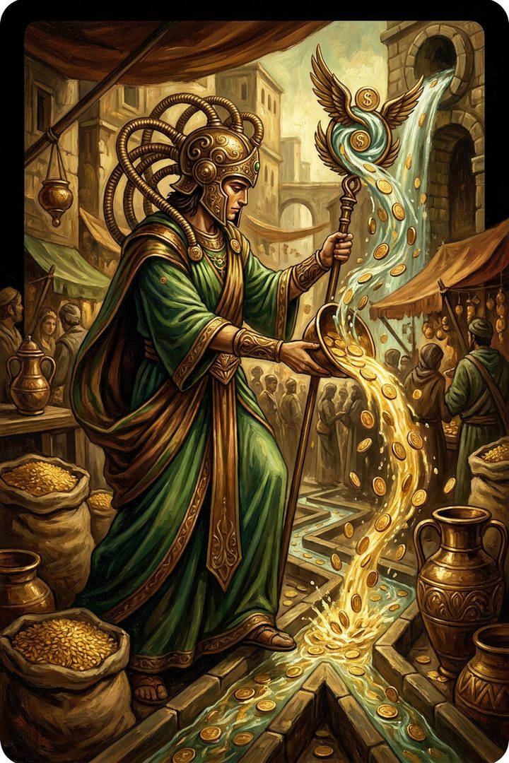 Open Channel: an original painted scene, an illustrated scene