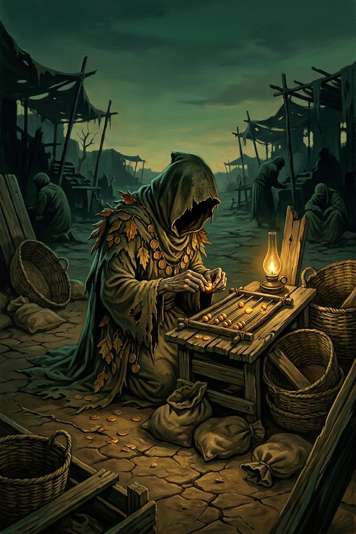 Dry Ground: an original painted scene, an illustrated scene