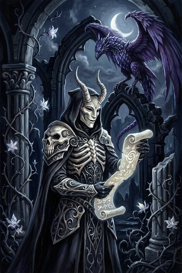 Bright Armour: an original painted scene, an illustrated scene