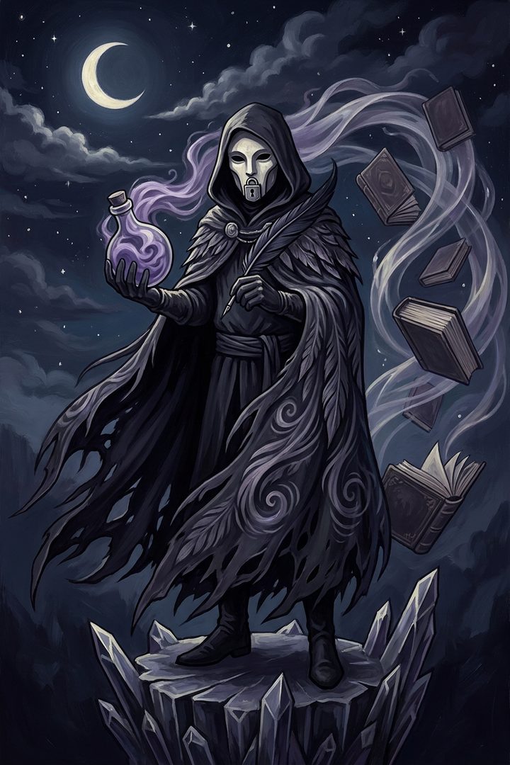 The Quiet One: an original painted scene, an illustrated scene