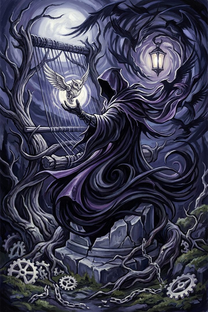 Whole Shadow: an original painted scene, an illustrated scene