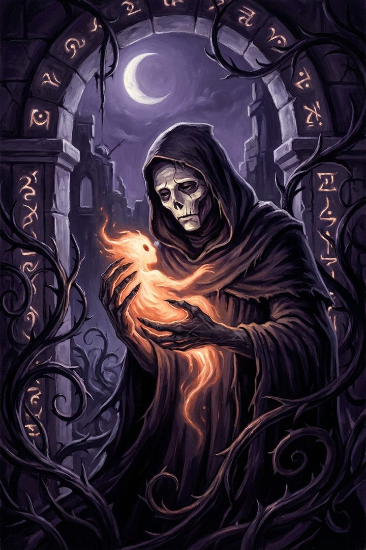 Warm Hands: an original painted scene, an illustrated scene