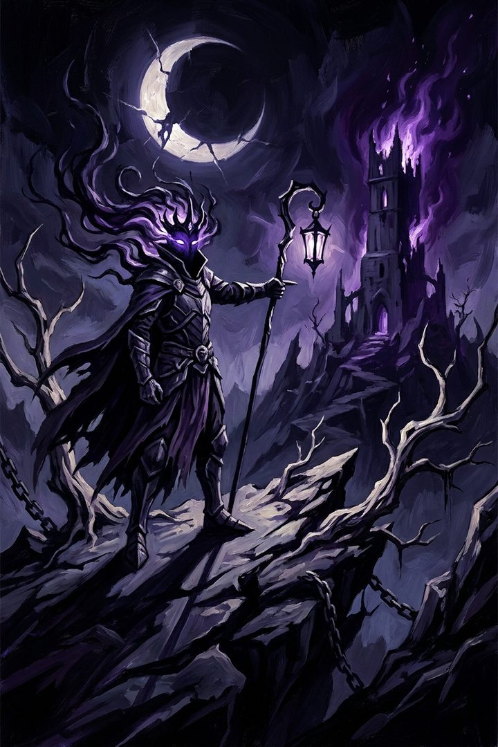The Living Anger: an original painted scene, an illustrated scene