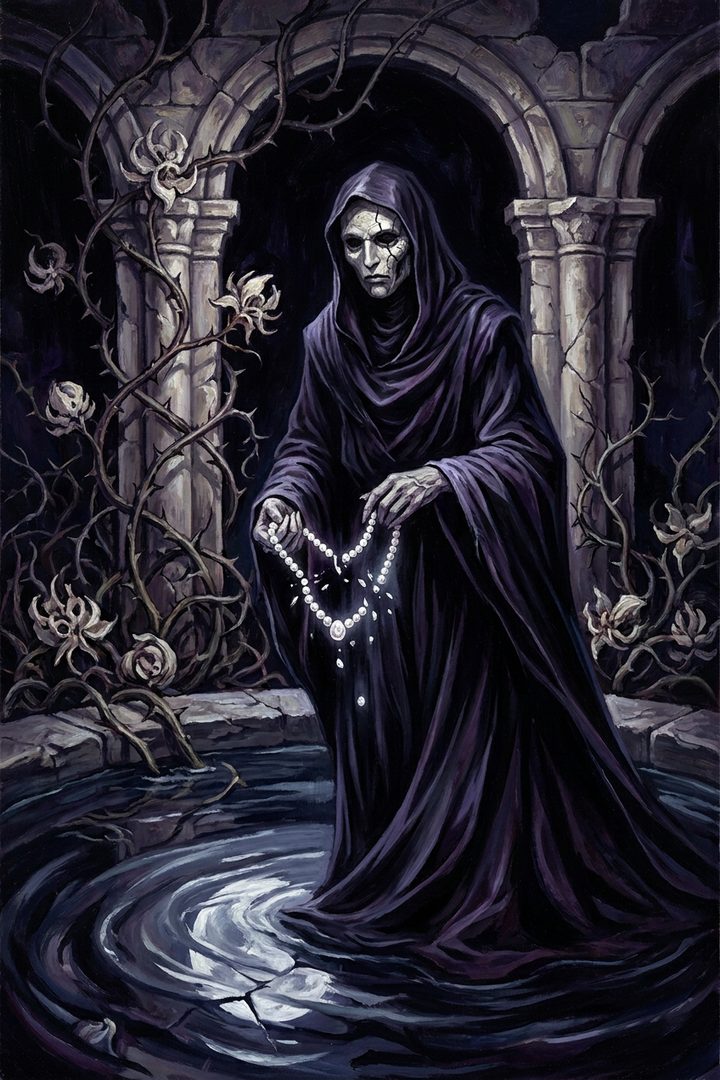 Broken Trust: an original painted scene, an illustrated scene